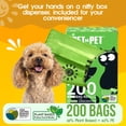 thumbnail image 3 of Bolsas para excrementos de perro PET N PET, 200 unidades, sin perfume, con asas de amarre, 3 of 6