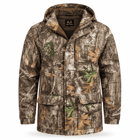 Realtree Men's EDGE Camo Hunting Parka Jacket- Insulated with Scent Control 3XL