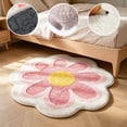 thumbnail image 6 of MMJ Bathroom Rugs Flower Shape Soft Absorbent Antiskid Bath Mat for Bathroom Floor Door 31.5x31.5in, 6 of 6