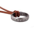 thumbnail image 5 of Collar con colgante de anillo grabado de Nathan Drake de Uncharted 4 con cadena de cuero marrón ajustable (unisex), 5 of 5