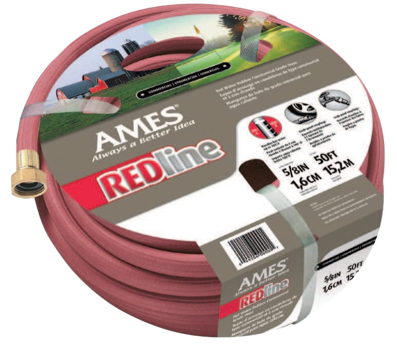 Ames True Temper Redline Hot Water Hoses, 3/4 in X 100 ft, Red