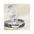 thumbnail image 3 of Butterfly Rings for Women Matching Rings for Couples Rings Silver Butterfly Ring, 3 of 5