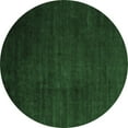thumbnail image 1 of Ahgly Company Indoor Round Abstract Emerald Green Modern Area Rugs, 7' Round, 1 of 4