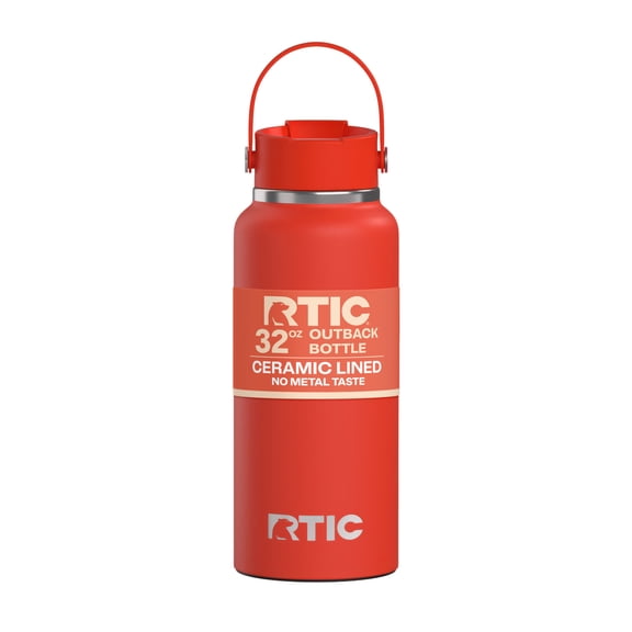 RTIC Outback 32 oz Insulated Ceramic Lined Water Bottle, Persimmon