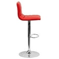 thumbnail image 3 of Home Square 25" to 33" Striped Bar Stool in Red with Chrome Base - Set of 3, 3 of 11