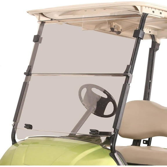 10L0L Golf Cart Windshield for Yamaha G29 Drive 2007-2016, 4MM Tinted Fold Down Windshield