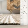 thumbnail image 4 of Rugs USA Birchwood Reversible Striped Wool Area Rug, 7' 6" x 9' 6", Birchwood Sand, 4 of 8