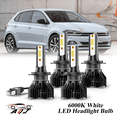 thumbnail image 1 of Compatible con Juego de Lámparas Alta/Baja Volkswagen Polo 2017 2018 - 4 Unidades, 10,000LM 6500K Blanco Frío, Bombillas 500% Ultraluminosas, Plug & Play, 1 of 11