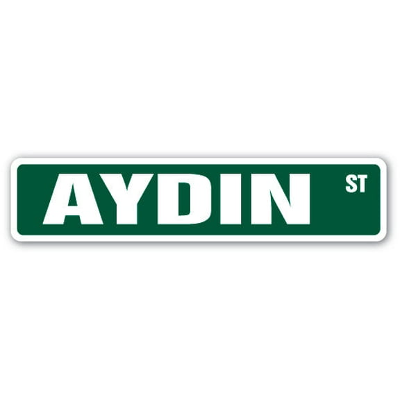 AYDIN Street Sign Childrens Name Room Sign | Indoor/Outdoor |  18" Wide
