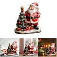 thumbnail image 1 of Resin Santa Ornament Featuring Classic Detachable Sleigh Design For Festive Holiday Desktop Display And Long Lasting Seasonal, 1 of 5
