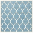 thumbnail image 2 of SAFAVIEH Chatham Gavin Geometric Wool Area Rug, Blue/Ivory, 4' x 4' Square, 2 of 8