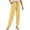 Yellow, variant on SNKSDGM Women's Plus Women's Pants Petite Plus Womens Dress Pants High Waisted Elastic Womens Linen Straight Leg Pants Elastic Drawstring Casual Trousers with Pockets Summer Beach Pants S