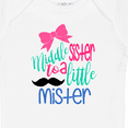 thumbnail image 4 of Inktastic Middle Sister to a Little Mister Girls Baby Bodysuit, 4 of 5