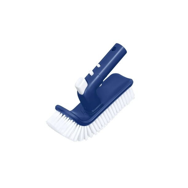Mainstays Blue Rotatable Step & Corner Nylon Bristle Pool Brush Head