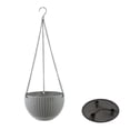 thumbnail image 3 of Plantador colgante Canasta colgante autogirante con depósito versátil Versátil Modern Flower Plant Pot para Ivy Hydroponic Settings Gris, 3 of 8