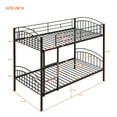 thumbnail image 5 of Aukfa Metal Bunk Bed Twin over Twin, Convertible to 2 Twin Bed Frame, Black, 5 of 10