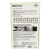 Hy-Ko 1 inch Vinyl Black and White Self-Adhesive Sticker Letters and Numbers Set, 96 Pieces