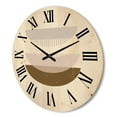 thumbnail image 3 of Designart 'Abstract Moon and Sun Geometric Print III' Modern Wood Wall Clock, 3 of 5