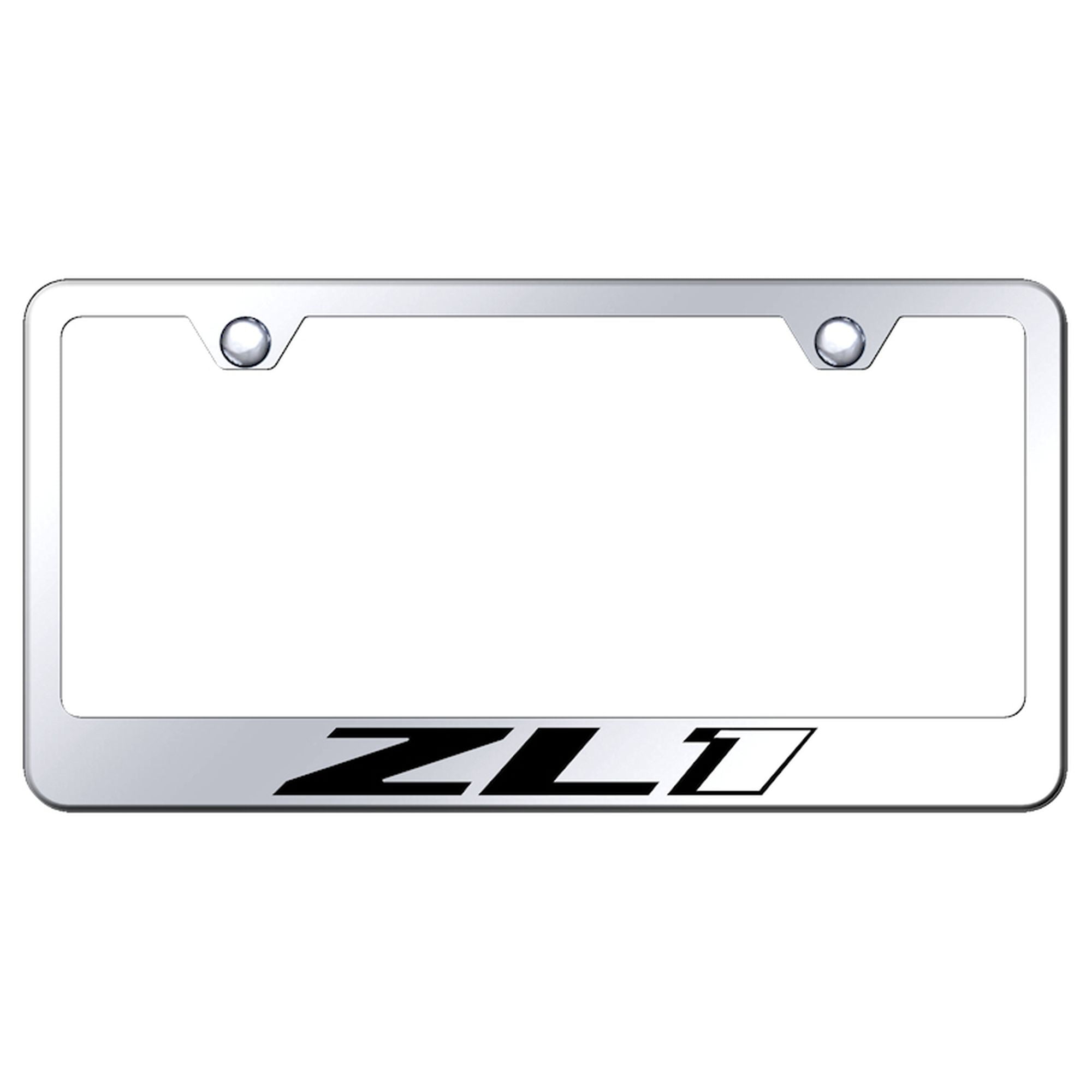 Chevy ZL1 Laser Etched Logo Stainless Steel License Plate Frame (Chrome