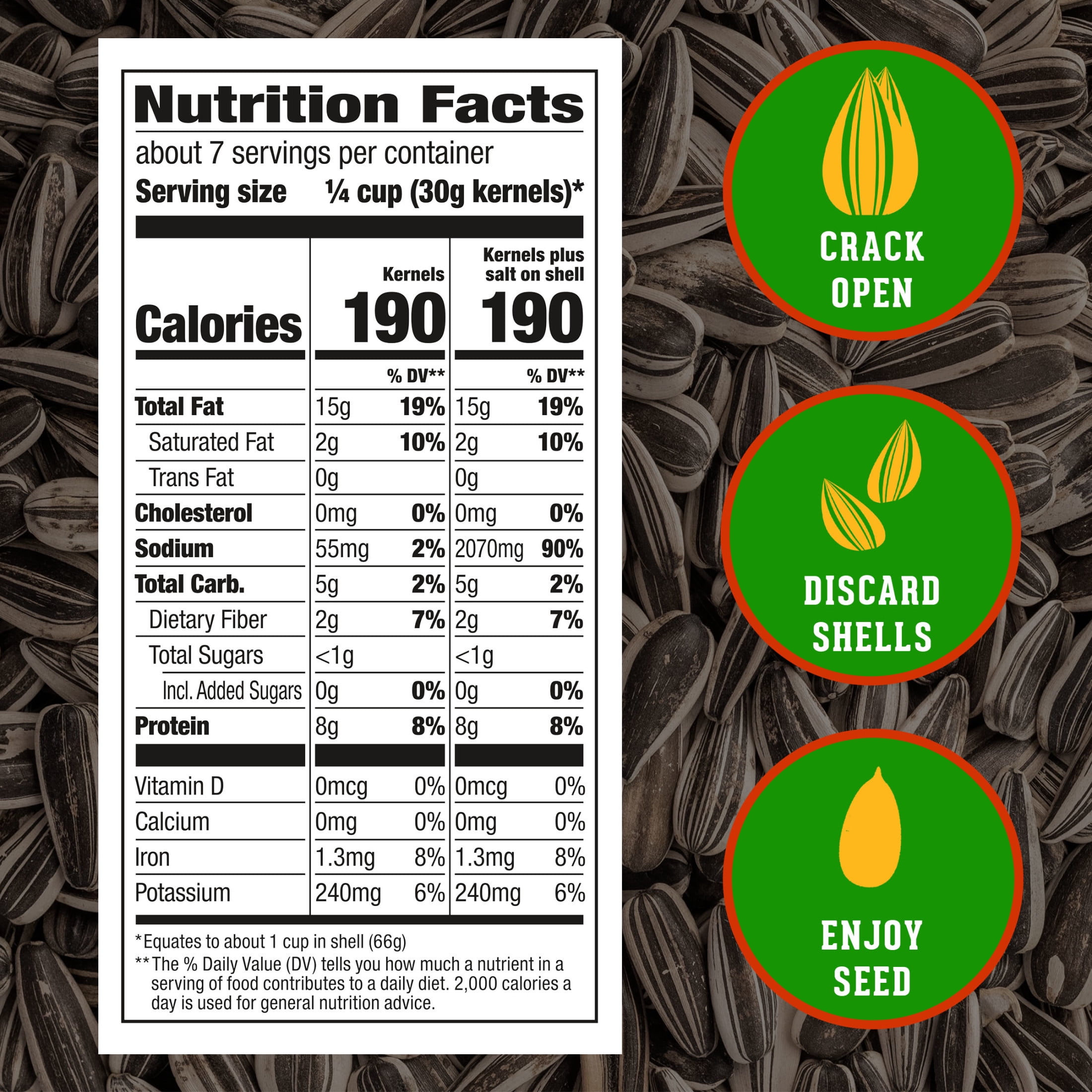 (3 pack) DAVID Reduced Sodium Sunflower Seeds, Original Flavor, 16 oz.
