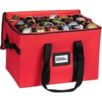 Christmas Ornament Storage Container,Box Stores Up to 96, Adjustable Dividers, Large Organizer Bin to Protect and Store Holiday Décor