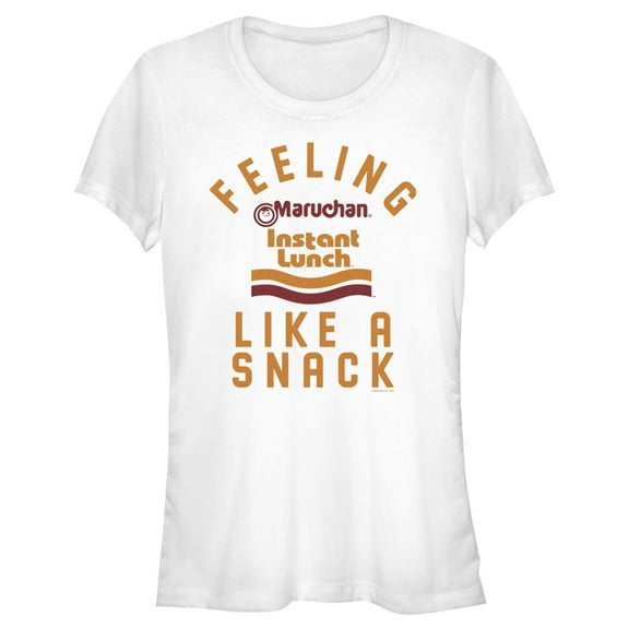 Junior's Maruchan Feeling Like a Snack  Graphic Tee White 2X Large