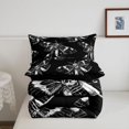 thumbnail image 5 of Homewish Gothic Skull Moth Full Size Comforter Sets,Spooky Halloween Bedding Comforter Set,White Black,Black Reversible,3-Piece,1 Comforter and 2 Pillowcases, 5 of 7