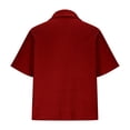 thumbnail image 4 of Ohufall T-Shirt for Men V Neck Collared Solid Color Tshirts Short Sleeve Pullover Casual T-shirts, 4 of 5