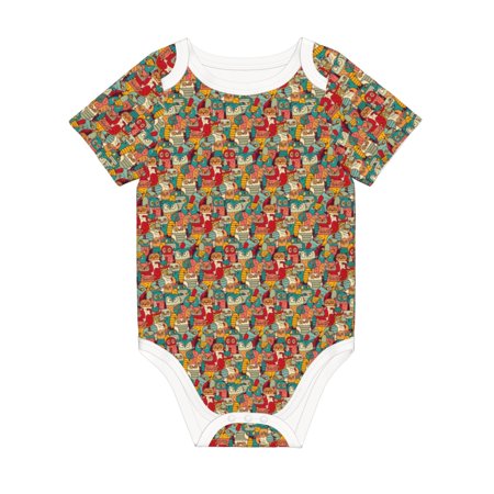 

Matuu Funny Owl Bird for Baby Short-Sleeve Bodysuit Soft Cotton Comfortable and Breathable Perfect for Newborns and Infants