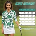 thumbnail image 7 of Uorisanigo Green Palm Leaves Womens Quick Dry Athletic Polo Shirts Casual Fashion Women's 3/4 Sleeve Athletic Golf Shirts Quarter Zip Breathable Versatile Pullover Workout Sports, 7 of 7