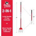 thumbnail image 3 of Garden Weasel Rotary Cultivator with Detachable Tines - Long Handle | Aerate, Weed, Cultivate, Plant, Reseed | Lawn Reseeding Garden Tool, Garden Soil Loosener | 90206, 3 of 14