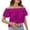 r-365Purple89, variant on Women T-Shirts Boat Neck Short Sleeve One-Line Shoulder Solid Color Ruffled Women T Shirts Loose Fit,Red