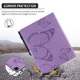thumbnail image 3 of TECH CIRCLE Wallet Case for iPad Air 13 Inch M2 2024/iPad Pro 12.9 2022/2021/2020/2018 with Pencil Holder,Embossed Butterfly Auto Sleep/Wake PU Leather Smart Stand Girls Cute Folio Pocket Cover,Purple, 3 of 6