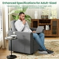 thumbnail image 3 of Gray Modular Sectional Sofa with Storage, Convertible Couch for Living Room, Deep 27" Seats, Memory Foam Cushions, Solid Wood Frame, Linen Upholstery, Flexible Combination Design, 3 of 5