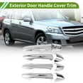 thumbnail image 2 of Cubierta de manija de puerta exterior trim delantera izquierda, delantera derecha, trasera izquierda, trasera derecha para Mercedes-Benz GLK 2012-2015 tono plateado ABS 1 juego, 2 of 7
