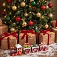 thumbnail image 3 of Christmas Wooden Train Set, Four-Section Mini Train Set Christmas Decorations, Christmas Toys Under Xmas Tree for Party Favor Home Decor, 3 of 6