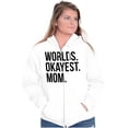 thumbnail image 3 of Worlds Okayest Mom Mothers Day Mama Zip Hoodie Sweatshirt Women Brisco Brands M, 3 of 5