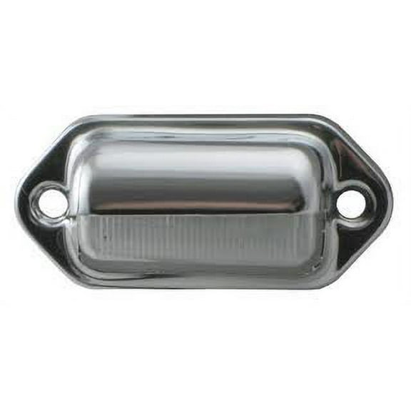 LED Chrome Convenience Courtesy or License Plate Light - Six (6) Cool White LED Inside A Waterproof, Compact 12vdc Fixture Truck, Auto, RV, Aircraft lighting