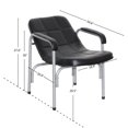thumbnail image 5 of BarberPub Black Shampoo Chair Comfort Curve Hair Barber Beauty Salon Black 7011, 5 of 8