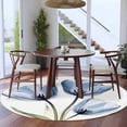 thumbnail image 4 of Blue Tulip Round Area&nbsp;Rug 6ft Flower Farmhouse Non-Slip&nbsp;Washable Circle Rugs Soft Felt Indoor Floor Mat for Bedroom Kitchen Living Room Bathroom, 4 of 9