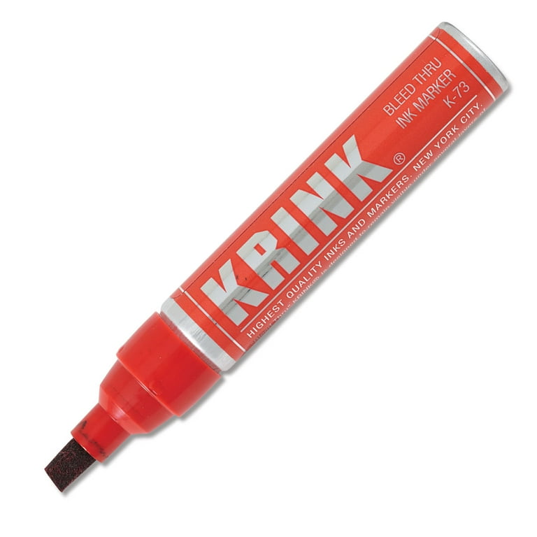 2 pack) KRINK K-73 Bleed Thru Ink Marker - Red - Walmart.com