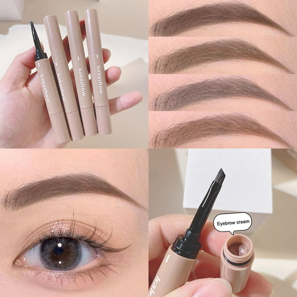 Eyebrow Cream Non-smudge Brown Setting Dye Brows Pen Waterproof Lasting Makeup Brow Balm Natural Quick-drying Eyebrow Enhancers04 Dark brown He Qiyong unisex