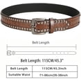 thumbnail image 5 of DOVACKA Womens Circle Studded Leather Belt, Punk Rock Rivets-Belt Ladies Belt for Jeans Pants Dresses,PU Leather Belt for Women, 5 of 6