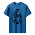 thumbnail image 2 of LWavelet Layered Line Number 19 Graphic Men's T-Shirt Ideal for Casual Style and Everyday Wear Blue 3XL, 2 of 4