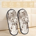 thumbnail image 2 of Balery Western Desert Cowboys3 Pantuflas de Casa de Felpa Silenciosas con Diseño Estampado, Zapatillas Cómodas Antideslizantes de Algodón para Interior-Large, 2 of 8