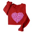 thumbnail image 4 of ibuvkizy Valentine's Day!Womens Sweatshirt Round Neck Lover's Love Print Sweatshirt Long Sleeved Pullover Top/shirt Red,S, 4 of 6