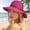 Hot Pink, variant on AirLoni Panama Hats For Women UPF 50 Sun Wide Brim Packable Foldable Lightweight Breathable Bucket Hat Summer Sun Hats For Outdoor Travel Gardening Solid Color Blue,One Size