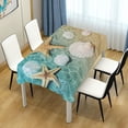 thumbnail image 7 of SKYSONIC Starfish Shell Summer Beach Tablecloth Durable Rectangle Tablecloths Waterproof Square Table Cloth Stain Resistant Table Cover for Outdoor Picnic Restaurant Home Decoration 60 x 90 Inch, 7 of 7