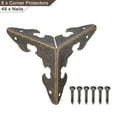 thumbnail image 3 of 30x30x30mm Metal Box Corner Protectors Electroplated Bronze Tone 8 Pack, 3 of 5