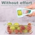 thumbnail image 4 of JKCCZLL Grape Cutter for Toddlers & Baby - Stainless Steel Grape & Cherry Tomato Slicer for Kids Lunch Box - Portable Small Fruit Quarterer Tool, Prep for Salad & Healthy Snacks,Blue,6.5in*2.2in, 4 of 6